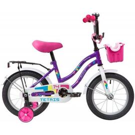 Детский велосипед NOVATRACK TETRIS 14" 2020, Вариант УТ-00285245: Возраст: 3-5 лет (Рост: 95-110 см), Цвет: белый, изображение  - НаВелосипеде.рф