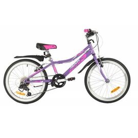 Подростковый велосипед NOVATRACK ALICE 6.V 20" 2021, Вариант УТ-00285548: Возраст: 7-9 лет (Рост: до 130 см), Цвет: фиолетовый, изображение  - НаВелосипеде.рф