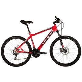 Горный велосипед STINGER BAT 26" 2021, 26AHD.THEBAT.16RD1, Вариант УТ-00286233: Рама: 16" (Рост: 153-168 см), Цвет: красный, изображение  - НаВелосипеде.рф