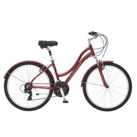 Женский велосипед Schwinn Suburban Deluxe Women 26" 2021, Вариант УТ-00283857: Рама: 17.5" (Рост: 156-175 см), Цвет: red, изображение  - НаВелосипеде.рф