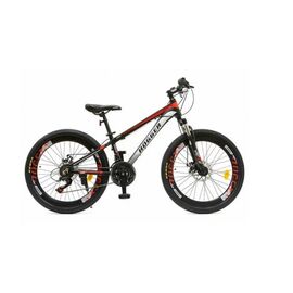 Подростковый велосипед HOGGER "STELLAR" MD 24" 2021, Вариант УТ-00283911: Рама: one size (Рост: 125-150 см), Цвет: черно-желтый, изображение  - НаВелосипеде.рф