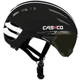 Велошлем Casco SPEEDairo, black, including Vautron visor, 15.04.1502, Вариант УТ-00285541: Размер: L (59-63 см), изображение  - НаВелосипеде.рф