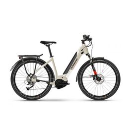 Электровелосипед HAIBIKE Trekking 4 i500Wh 2021, Вариант УТ-00285580: Рама: L (Рост: 175-185 см), Цвет: desert/white, изображение  - НаВелосипеде.рф