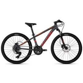 Горный велосипед GHOST Kato 24" Essential 2021, Вариант УТ-00285573: Рама: One size (Рост: 130-138 см), Цвет: серебристо-красно-оранжевый, изображение  - НаВелосипеде.рф