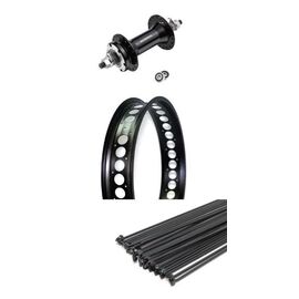 Колесо велосипедное TRIX, 26", переднее, Fat Bike, алюминий, под дисковый тормоз, чёрный, N2 (26) black, 11477, изображение  - НаВелосипеде.рф
