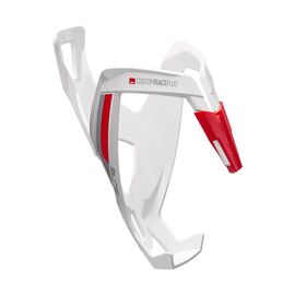 Флягодержатель Elite Custom Race Plus, белый с красным рисунком, EL0140653, изображение  - НаВелосипеде.рф