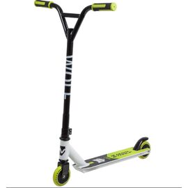 Самокат экстремальный Novatrack Wolf 100 Plastic EL, 100 мм, бело-зеленый, 100P.WOLF.WGN9, 2019, изображение  - НаВелосипеде.рф