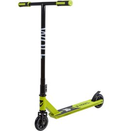 Самокат экстремальный Novatrack Wolf 110 Plastic EL, 110 мм, черно-зеленый, 110P.WOLF.BGN9, 2019, изображение  - НаВелосипеде.рф