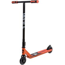 Самокат экстремальный Novatrack Wolf 110 Plastic EL, 110 мм, черно-оранжевый, 110P.WOLF.BOR9, 2019, изображение  - НаВелосипеде.рф