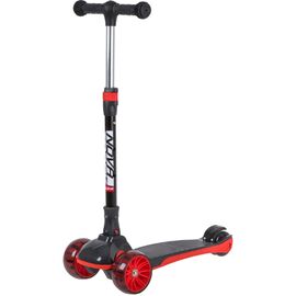 Самокат-кикборд Novatrack Rainbow Basic Black, 120/80 мм, красный, 120BB.RAINBOW.BRD20, 2020, изображение  - НаВелосипеде.рф
