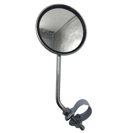 Зеркало Multibrand, круглое с катафотами, серое, CL-101, изображение  - НаВелосипеде.рф