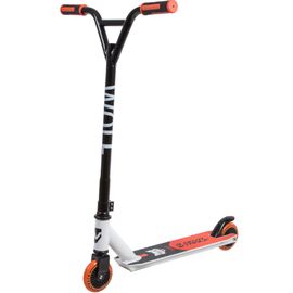 Самокат экстремальный Novatrack Wolf 100 Plastic EL, 100 мм, бело-оранжевый, 100P.WOLF.WOR9, 2019, изображение  - НаВелосипеде.рф