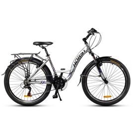 Городской велосипед HORST Shadow 26" 2022, Вариант УТ-00287599: Рама: 16" (Рост: 150-165 см), Цвет: серый/черный/фиолетовый, изображение  - НаВелосипеде.рф