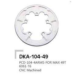 Защита звёзд MR.CONTROL DKA-104-49, "рокринг", алюминий, серебро, 4 отверстия, DKA-104-49, изображение  - НаВелосипеде.рф