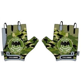 Велоперчатки детские Vinca Sport, зеленые, VG 951 Military, Вариант УТ-00031761: Размер: 4XS, изображение  - НаВелосипеде.рф