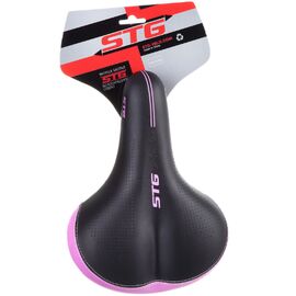 Велоседло STG VD-850b-02, с логотипом, Х82583, изображение  - НаВелосипеде.рф