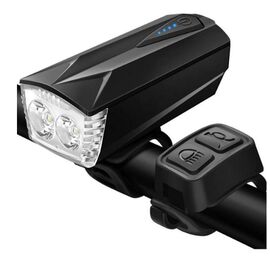 Велофонарь передний STG FL1593, элетросигнал 120 ДБ, 300 lm, 1800 mAH, черный, Х103266, изображение  - НаВелосипеде.рф
