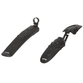 Крылья велосипедные STG GH-321F/R, комплект, для колес 16-20, пластик, с логoтипом STG, чёрный, Х75233-5, изображение  - НаВелосипеде.рф