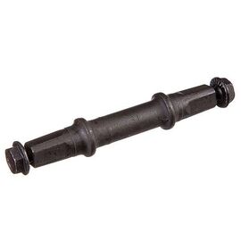 Ось каретки Bike Parts, для 3-х компонентной системы, под квадрат, 116 мм, под болты, сталь, чёрный, Х83283, изображение  - НаВелосипеде.рф