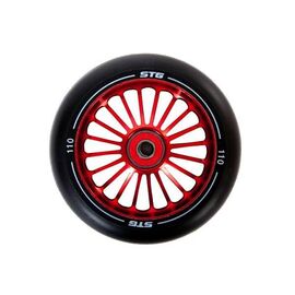 Колесо STG ABEC-11, для трюкового самоката, 110 мм, с алюминиевым ободом, красный, Х105150, изображение  - НаВелосипеде.рф