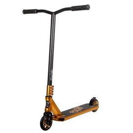 Самокат NOVATRACK PSYCHO BL, 110 мм, черный/золотой, 110A.PSYCHO.GD21, изображение  - НаВелосипеде.рф