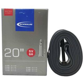 Камера велосипедная Schwalbe EXTRA LIGHT, 20", (23/40-406), SV6A 40 mm, 10414393, изображение  - НаВелосипеде.рф