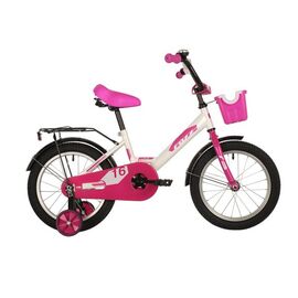Детский велосипед FOXX SIMPLE 16" 2021, Вариант УТ-00287129: Возраст 4-6 лет (Рост: до 115 см), Цвет: белый, изображение  - НаВелосипеде.рф