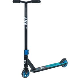 Самокат для детей NOVATRACK WOLF EL, жесткость PU 84A, черный/синий, 100A.WOLF.BBL20, изображение  - НаВелосипеде.рф