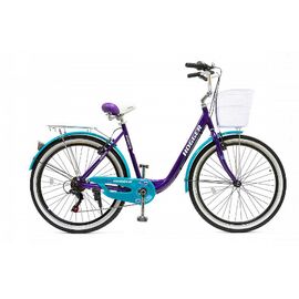 Городской велосипед HOGGER "SIGOURA" V 26" 2021, Вариант УТ-00283908: Рама: 18" (Рост: 165-175 см), Цвет: синий-ультрамарин, изображение  - НаВелосипеде.рф