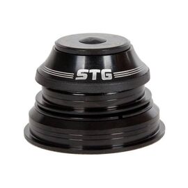Рулевая колонка STG GH-202D, конусная, 1,1/8"-1,5", 28.6/44-56/39.8, w/S22 TOP CAP STG DESIGN, w/CUS, чёрный, Х99104, изображение  - НаВелосипеде.рф
