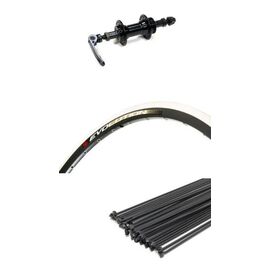 Колесо велосипедное ALEXRIMS, 26", обод AlexRims EVOLUTION, заднее, под трещотку, эксцентрик, чёрный, J19A_CN, изображение  - НаВелосипеде.рф