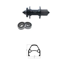 Колесо велосипедное TRIX 27,5", заднее, D23-27,5-black-13462, изображение  - НаВелосипеде.рф