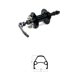 Колесо велосипедное TRIX 27,5", заднее, D23-27,5-black-13482, изображение  - НаВелосипеде.рф