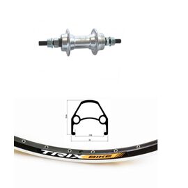 Колесо велосипедное TRIX 27,5", заднее, D23-27,5-black-13475, изображение  - НаВелосипеде.рф