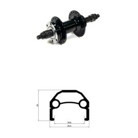 Колесо велосипедное TRIX 27,5", заднее, D26-27,5-black-13467, изображение  - НаВелосипеде.рф