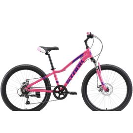 Подростковый велосипед Stark Bliss 24.1 D 24" 2021, Вариант УТ-00289712: Рама: one size (Рост: 130-150 см), Цвет: розовый/фиолетовый/белый, изображение  - НаВелосипеде.рф