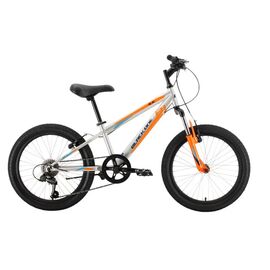 Детский велосипед Black One Ice 20" 2022, Вариант УТ-00289730: Возраст: 5-9 лет (Рост: 110-135 см), Цвет: серебристый/оранжевый/голубой, изображение  - НаВелосипеде.рф