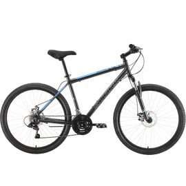 Горный велосипед Stark Outpost 26.1 D 26", 2022, HQ-0005234, Вариант УТ-00289940: Рама: 16" (Рост: 155-168 см), Цвет: серый/голубой, изображение  - НаВелосипеде.рф