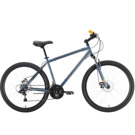 Горный велосипед Stark Outpost 26.1 D Steel 26", 2022, HQ-0005253, Вариант УТ-00289947: Рама: 18" (Рост: 168-178 см), Цвет: серый/оранжевый, изображение  - НаВелосипеде.рф