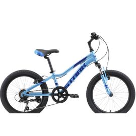 Подростковый велосипед Stark Rocket 20.1 V 20" 2021, Вариант УТ-00289998: Возраст: 9-12 лет (Рост: 130-155 см), Цвет: голубой/синий/белый, изображение  - НаВелосипеде.рф