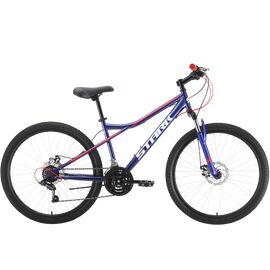 Горный велосипед Stark Slash 26.1 D Steel 26" 2022, Вариант УТ-00290069: Рама: 14.5" (148-155 см), Цвет: синий/красный , изображение  - НаВелосипеде.рф