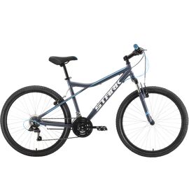 Горный велосипед Stark Slash 26.1 V 26" 2022, Вариант УТ-00290178: Рама: 14.5" (Рост: 148-155 см), Цвет: серый/голубой, изображение  - НаВелосипеде.рф