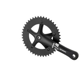 Система шатунов PROWHEEL для синглспидов и фиксов, 48T, 170 мм, черная, SOLID-248T-F-1B, изображение  - НаВелосипеде.рф