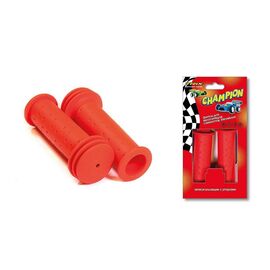 Грипсы велосипедные TRIX Champion, детские, 102 мм, резиновые, красные, GRTXG96CH, изображение  - НаВелосипеде.рф
