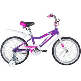 Детский велосипед NOVATRACK NOVARA 18" 2020, Вариант УТ-00285518: Возраст: 6-7 лет (Рост: до 125 см), Цвет: лиловый, изображение  - НаВелосипеде.рф
