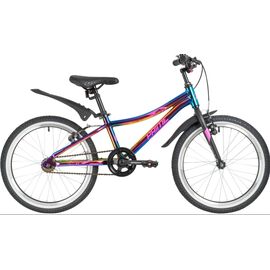 Детский велосипед NOVATRACK PRIME 20" 2020, Вариант УТ-00286590: Возраст: 7-9 лет (Рост: до 130 см), Цвет: фиолетовый металлик, изображение  - НаВелосипеде.рф