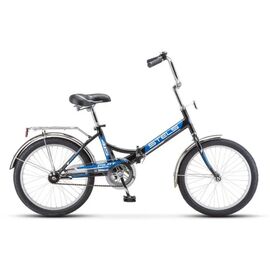 Складной велосипед STELS PILOT 415 20" Z010 2020, Вариант УТ-00290282: Рама: 13,5" (Рост: 122-134 см), Цвет: черный/синий, изображение  - НаВелосипеде.рф