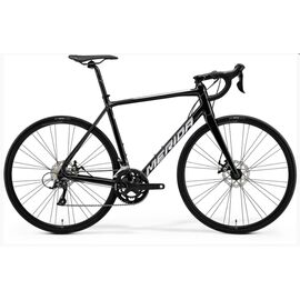 Шоссейный велосипед Merida Scultura 200 700С 2021, Вариант УТ-00291391: Рама: XL(59cm) (Рост: >183 см), Цвет: MetallicBlack/Silver, изображение  - НаВелосипеде.рф