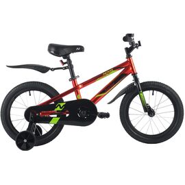 Детский велосипед NOVATRACK JUSTER 16" 2020, Вариант УТ-00286652: Возраст: 4-6 лет (Рост: до 115 см), Цвет: красный, изображение  - НаВелосипеде.рф