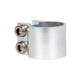 Зажим STG, 28.6 мм, для рулей самокатов, с болтами, серебристый, Х105187, изображение  - НаВелосипеде.рф